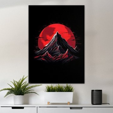 De berg van de rode maan