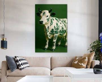 Delfts Groene Koe – Hollandse Nostalgie in Porselein van But First Framing