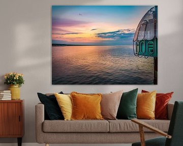 Zinnowitz in de Oostzee met zonsondergang van Mustafa Kurnaz