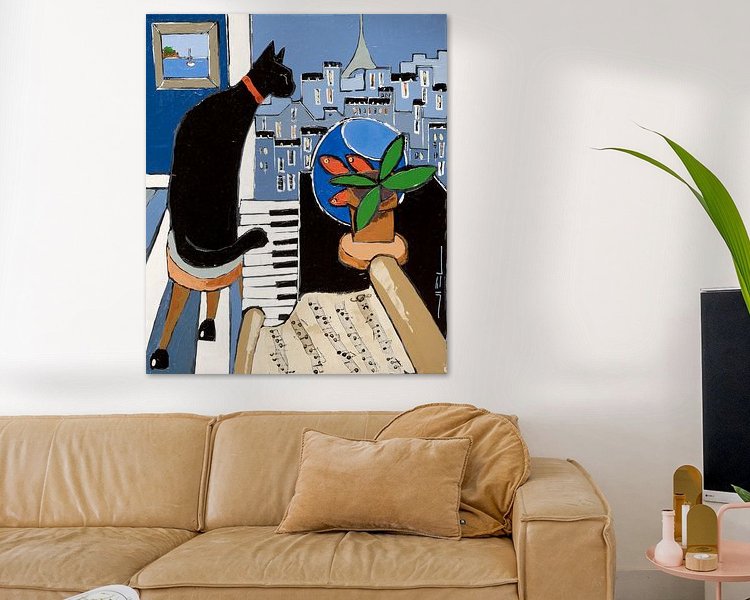 Voorbeeld van het werk in een kamer