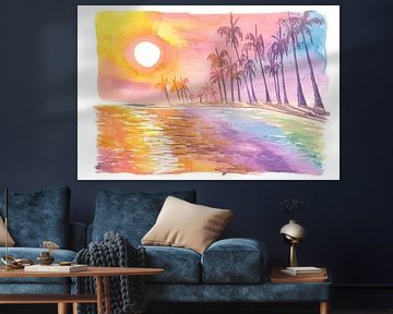 Bahamas Sunset Beach und Blick auf den tropischen Ozean