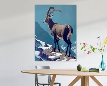 steenbok alpen bergen rotsen sneeuw majestueuze berg van gm_designs