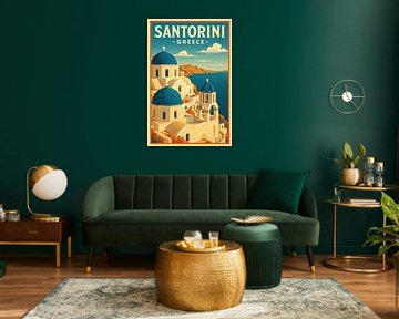 Santorini by Poster Art Shop