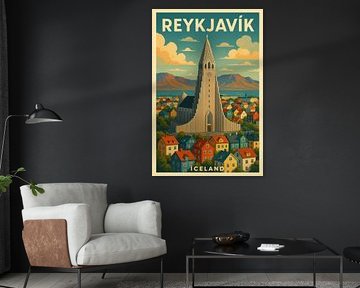 Reykjavík by Poster Art Shop