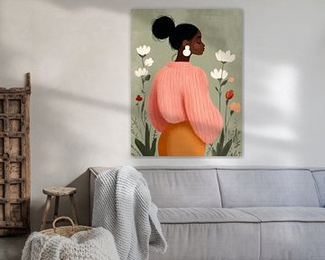 Modern portrait, illustration