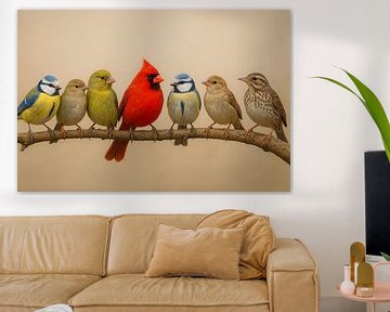 Kleurenkoor op een Tak – De Vogelparade van But First Framing