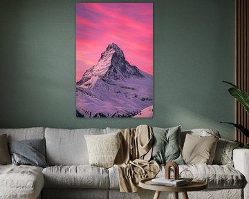 Roze Dageraad boven de Matterhorn van But First Framing