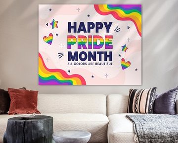 Happy Pride Maand Alle kleuren zijn mooi Pride citaat