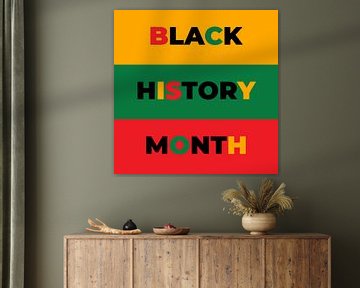 Black History Month Tekst Art Matter van Art Kingdom