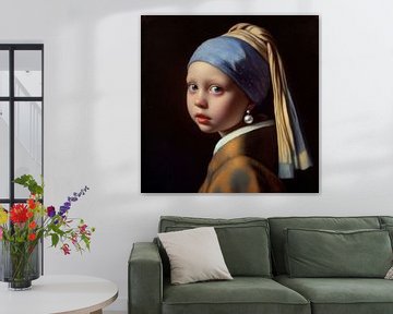 a Little Girl with a Pearl van J.O. Han