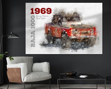 BAJA 1000, Larry Minor, Rod Hall, Ford Bronco, 1969