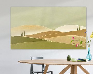 Minimalistisch en sereen Toscaans landschap