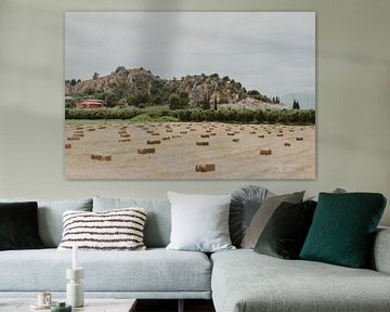 Summer landscape with Hay Bales - Rest in Rural Zakynthos by Dixy Kracht