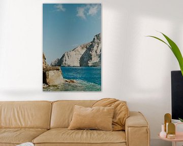 Sunlight on Zakynthos cliffs by Dixy Kracht