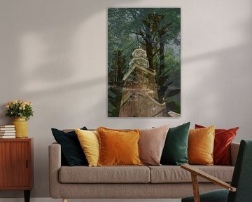 Abstracte fotografie | Abstract expressionisme | Modern abstract | Kerk in de vroege ochtend van Art by Janine