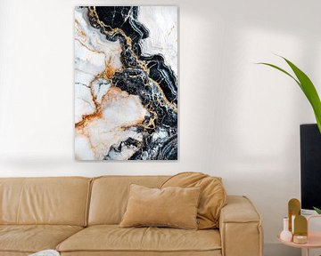 Abstract marmer met gouden accenten van Imperial Art House