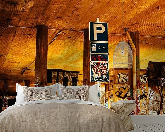 Voorbeeld van het werk in een kamer