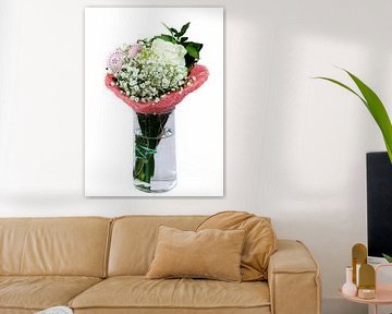 Valentine's bouquet on a white background by ManfredFotos