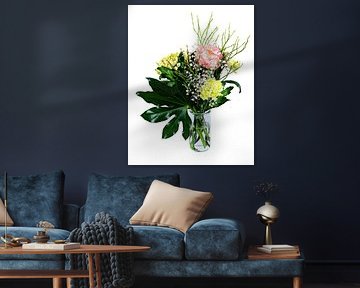 Valentine's bouquet on a white background by ManfredFotos