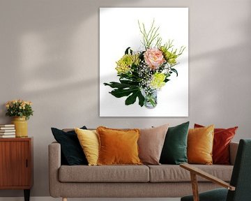 Valentine's bouquet on a white background by ManfredFotos