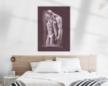 Kwetsbaar en teder Geliefden amethist shadow van Krista Kitsz Art