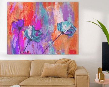 bloemen vers Popart van Claudia Gründler