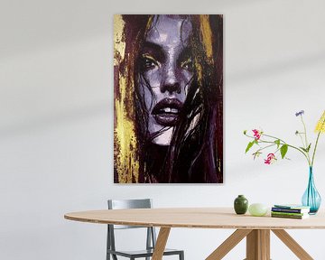 Modern abstract portret Freedom van Wilma Mesman