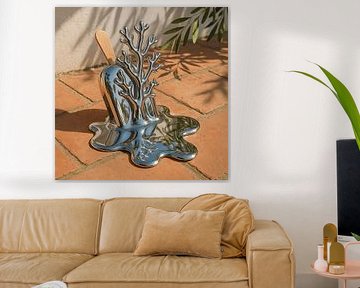 Melting Design : Crème glacée futuriste avec corail chromé - Surreal Eyecatcher