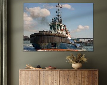 Tugboat in action on the Maasvlakte by scheepskijkerhavenfotografie