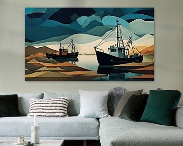 Trawler op een kade van Nick Wendt