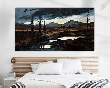 Farm in a heath landscape by Nick Wendt
