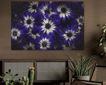Blauwe bloemen | fineart fotografie van Laura Dijkslag