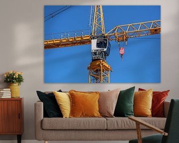 Cabine Liebherr Litronic torenkraan. van Jaap van den Berg