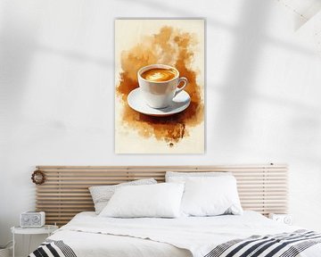 tasse de café chaud ou cappuccino illustration sur Egon Zitter