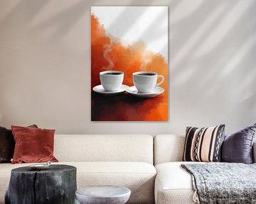 eine Tasse Kaffee oder Cappuccino von Egon Zitter