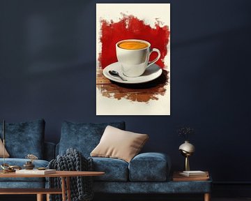 eine Tasse Kaffee oder Cappuccino von Egon Zitter