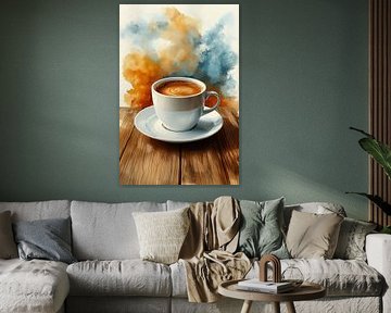 eine Tasse Kaffee oder Cappuccino von Egon Zitter
