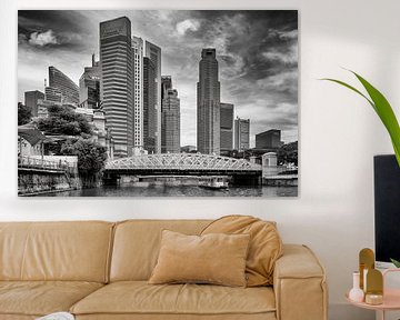 Singapore - Hoogbouw aan de Singapore River van Stedelijke landschappen - Rick Van der Poorten Fotografie