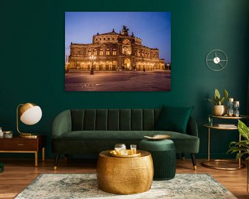 Dresden - Semperoper bij nacht van t.ART