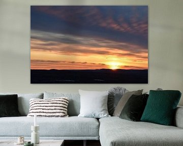 A sunrise on an autumn morning by Claude Laprise