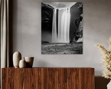 Skogafoss Wasserfall, lange Verschlusszeit von Photodoos