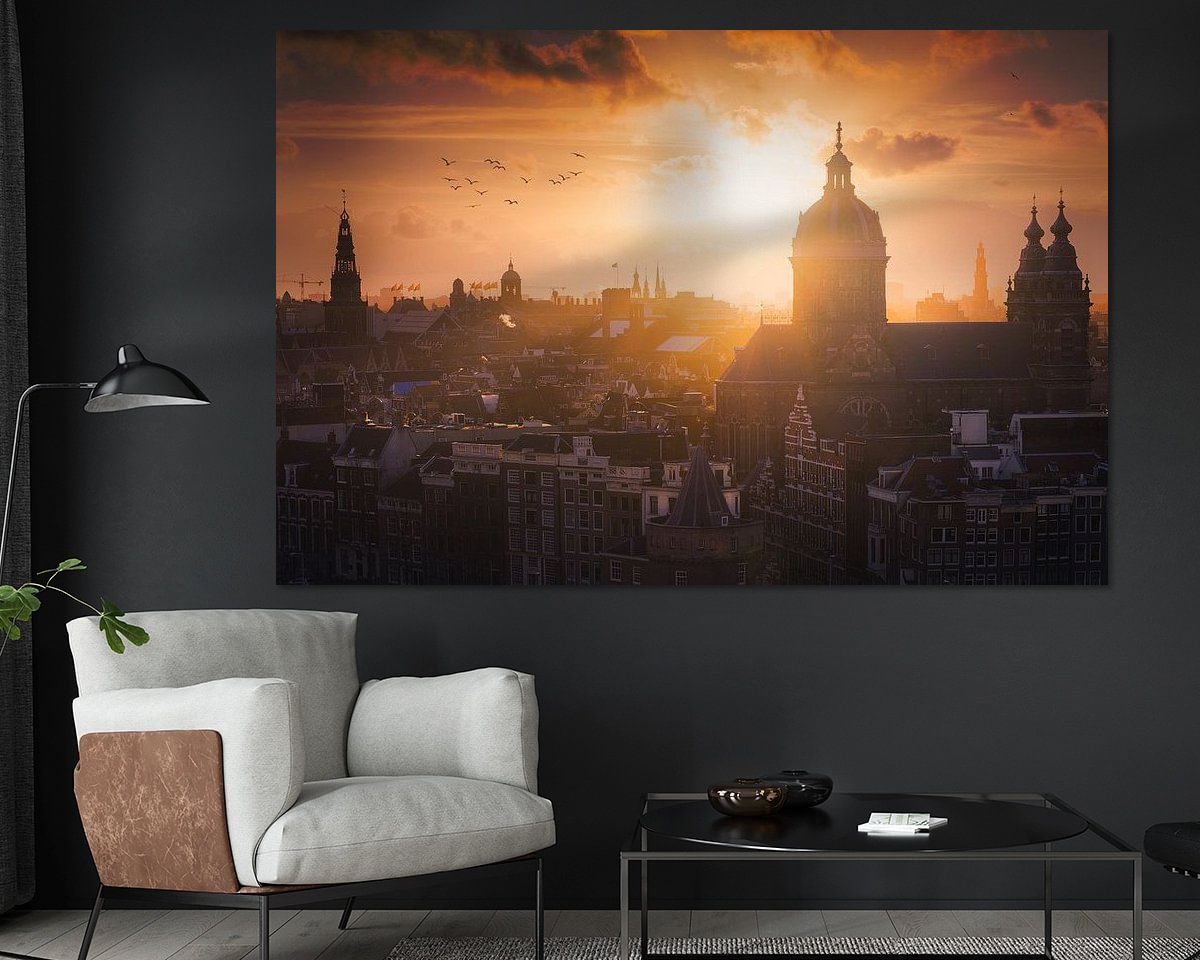 Voorbeeld van het werk in een kamer