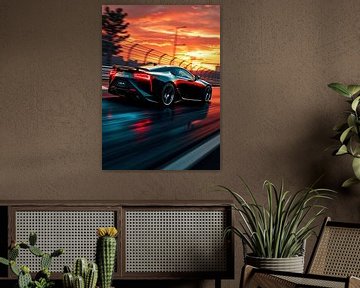 Lexus LFA Speeding on Sunset from Behind by MIROKKU
