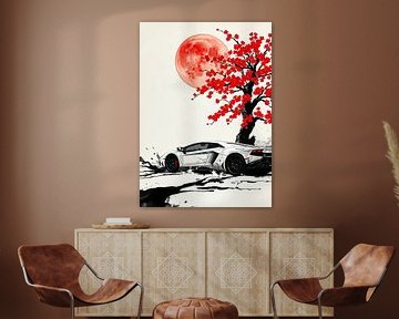 De Lamborghini Aventador Sumi-e van MIROKKU