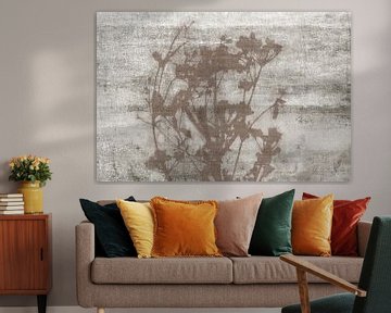 Wabi-Sabi Botanisch op natuurlijke textuur van Dina Dankers