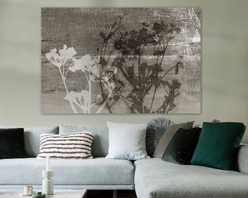 Japandi bloemen op linnen van Dina Dankers