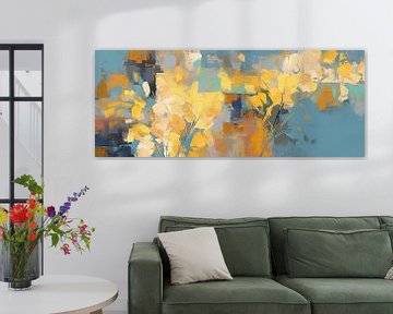 Fleurs abstraites sur Peinture Abstraite