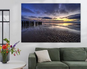 Beach landscape at sunset