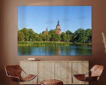 St Mary's Church with Knieperteich, Old Town, Stralsund by Torsten Krüger