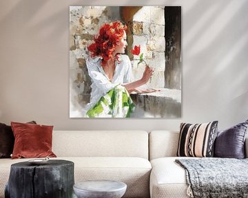 Vurig Rood en Bloemenpracht van Karina Brouwer